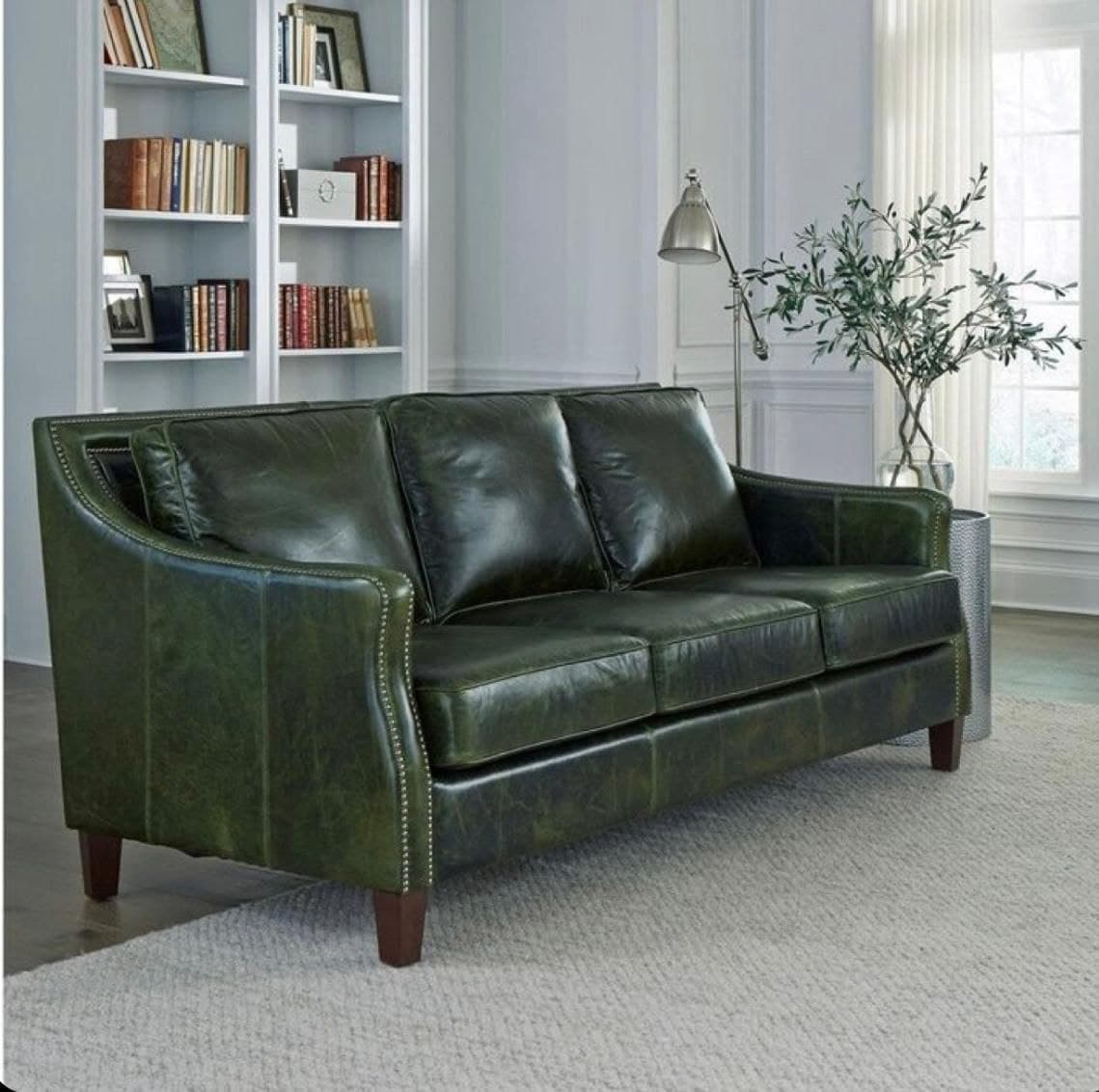Kensington Chesterfield Sofa in Olive Green view
