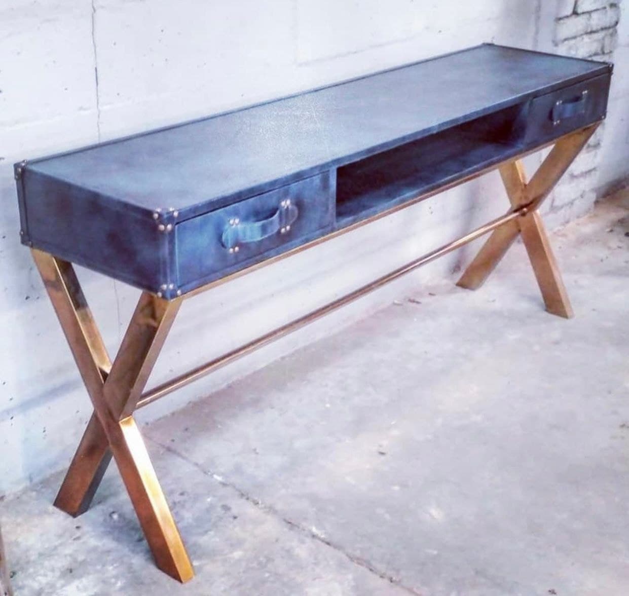Pure Crocodile leather TV Unit view